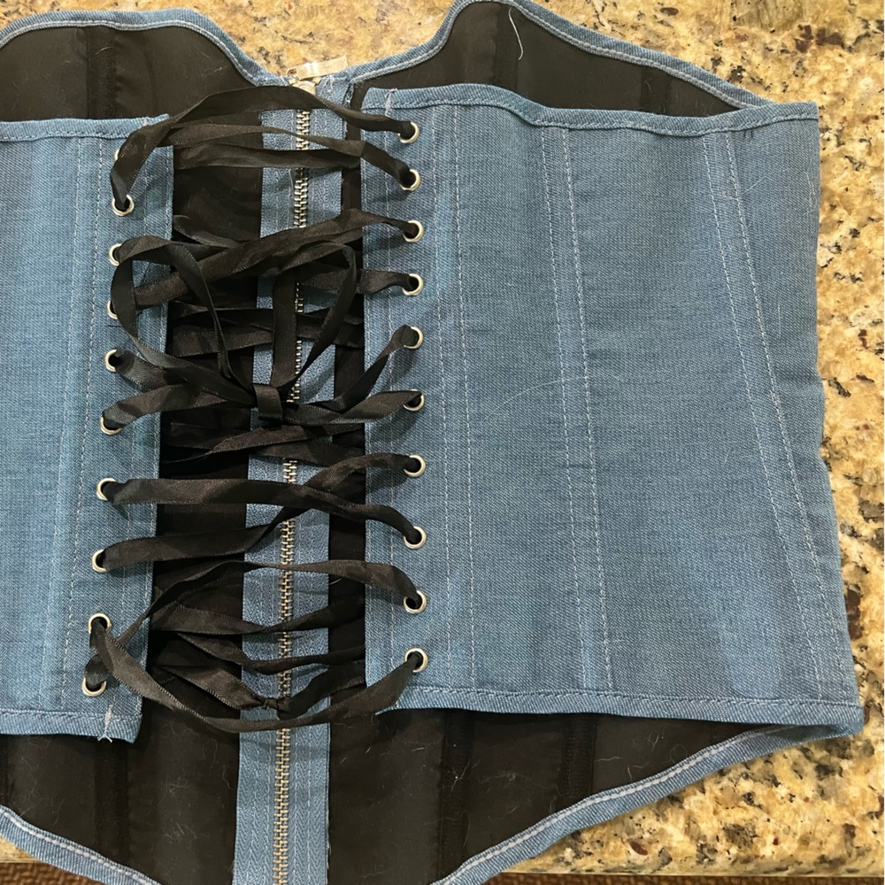 Light Denim Corset Sz L